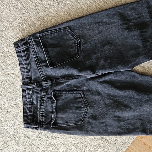 Black High-Rise Distressed Skinny Jeans Size 0 24 Waist - Picture 5 of 8